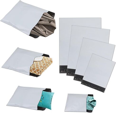 Shipping Bags for Clothing,Poly Mailers for Small Business,Plastic Mailing Bags,4 Models Combined 100PCS Shipping Envelopes for Clothing,C5 A4 B4 A3Poly Bags for Shipping Package Bags White in Saudi Arabia