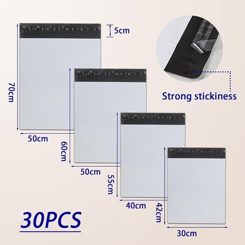 Shipping Bags for Clothing,Poly Mailers for Small Business,Plastic Mailing Bags,4 Models Combined 100PCS Shipping Envelopes for Clothing,C5 A4 B4 A3Poly Bags for Shipping Package Bags White in Saudi Arabia