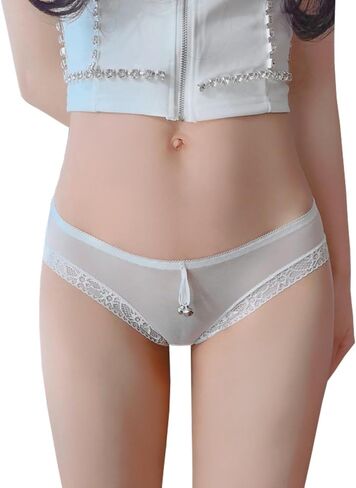 Sexy Bell Translucent Lace Underwear Pouch Briefs Opening Cosplay Panties for Women Men in Kuwait