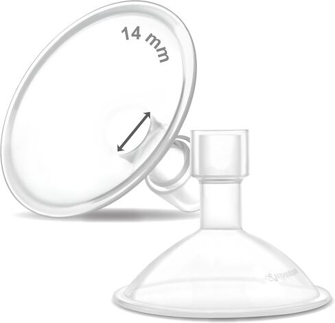 Maymom MyFit Crater Series 10 mm Two-Piece Design Small Breastshield Compatible with Medela Breast Pumps; Not Original Medela Pump Parts; Replace Medela Shields; Fit MaxFlow Flex Connector; 2pc in Kuwait