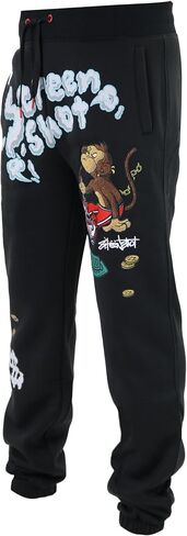 سراويل SCREENSHOT-FLEECE PANTS 4202 للرجال سراويل صوف ملائمة للشارع - سراويل رياضية عصرية للشارع مضلعة in Kuwait
