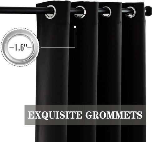 MANGATA CASA Beige Blackout Curtains Grommets 2 Panels for Bedroom-Window Curtain Drapes for Living Room-Darkening Thermal Drape (Beige, 52x63inch) in Kuwait