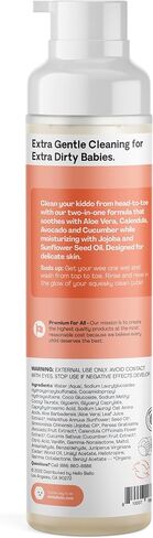 Hello Bello Ultra-Hydrating Baby Shampoo & Body Wash, Fragrance-Free, Tear Free & Safe for Sensitive Skin, Dermatologist Tested & Pediatrician Approved, 10oz Bottle in Saudi Arabia