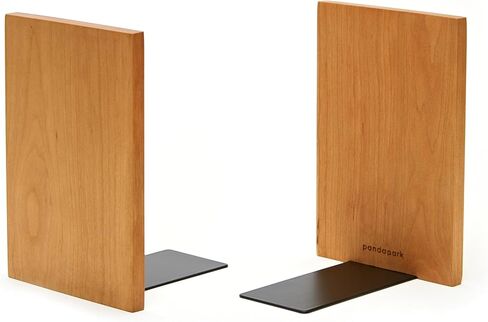 Wood Decorative Bookends,Non-Skid Bookend for Shelves,Heavy Duty Bookends,Book Stand for Books/CDs,1 Pair (Cherry Master) in Saudi Arabia