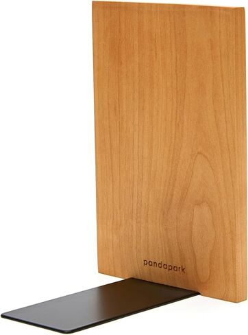 Wood Decorative Bookends,Non-Skid Bookend for Shelves,Heavy Duty Bookends,Book Stand for Books/CDs,1 Pair (Cherry Master) in Saudi Arabia