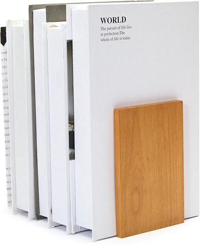 Wood Decorative Bookends,Non-Skid Bookend for Shelves,Heavy Duty Bookends,Book Stand for Books/CDs,1 Pair (Cherry Master) in Saudi Arabia