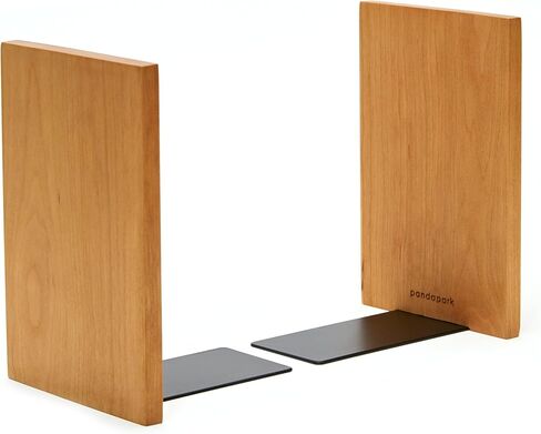 Wood Decorative Bookends,Non-Skid Bookend for Shelves,Heavy Duty Bookends,Book Stand for Books/CDs,1 Pair (Cherry Master) in Saudi Arabia