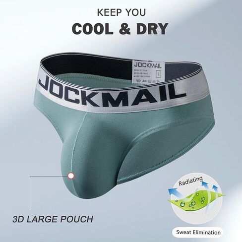 JOCKMAIL Mens Briefs Underwear Men's Cotton Brief Breathable Soft Briefs Sports Underwear for Men in Saudi Arabia
