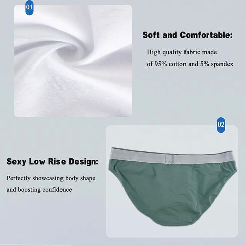 JOCKMAIL Mens Briefs Underwear Men's Cotton Brief Breathable Soft Briefs Sports Underwear for Men in Saudi Arabia