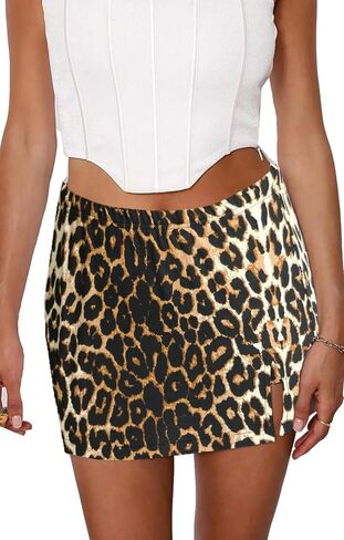 Women's Mini Bodycon Skorts Skirts - Summer Casual High Waisted Y2K Slit Pencil A-line Skirt with Shorts Underneath in Saudi Arabia