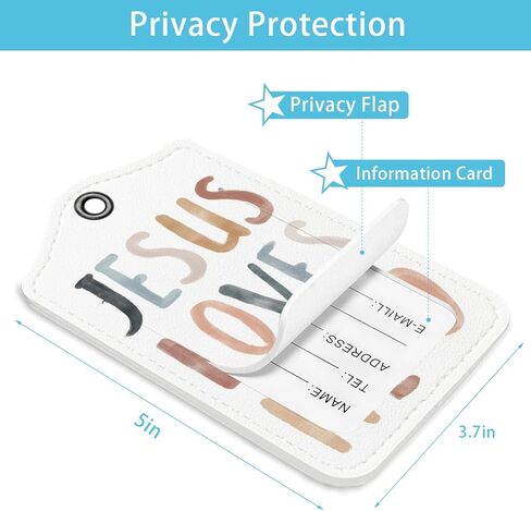 Jesus Luggage Tags for Suitcases, Luggage Tag, Jesus Loves Me, Christian Gifts, Back to School, Trendy Girly 2 Pack Travel Luggage Tag, Teen Girls Gifts Suitcase Tags in Kuwait