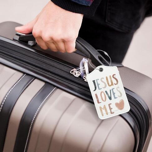 Jesus Luggage Tags for Suitcases, Luggage Tag, Jesus Loves Me, Christian Gifts, Back to School, Trendy Girly 2 Pack Travel Luggage Tag, Teen Girls Gifts Suitcase Tags in Kuwait