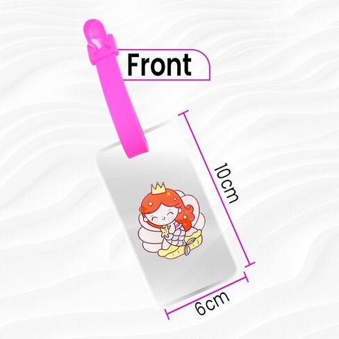Writable Writable Transparent Bag Luggage Tags, PVC Luggage Labels for Suitcases with Name Address Phone Number Labels Travel Tag for Baggage Identity ID Labels for Trolley, Suitcase (Mermaid) in Saudi Arabia