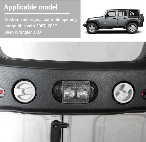 غطاء مقبض برغي تثبيت على اللوحة الصلبة من Hoolcar ملحقات داخلية متوافقة مع جيب رانجلر JK JKU 2007-2017، أبيض، قطعتين in Saudi Arabia
