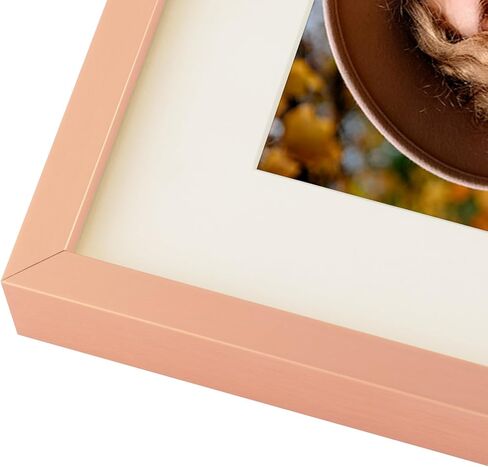 Frametory، إطار صورة مقاس 7 × 14 - لثلاث صور مقاس 4 × 6، قالب معدني من الألومنيوم - حصيرة عاجية بثلاث فتحات - شاشة عرض على الحائط - رائعة لصور الزفاف والتخرج والخطوبة (ذهبي) in Kuwait