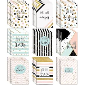 Sherr 72 Pcs Inspirational Notepads You Are Loved Party Favors Mini Motivational Journal Notebook Glitter Lines and Dots Inspiring Small Pocket Notepads Bulk for Students School Supplies Term Gift