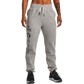 Under Armour Women's Project Rock Hm Gym Fleece Pants XL Gray