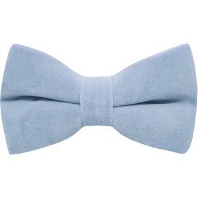 King & Priory Luxury Light Baby Blue Velvet Bow Tie