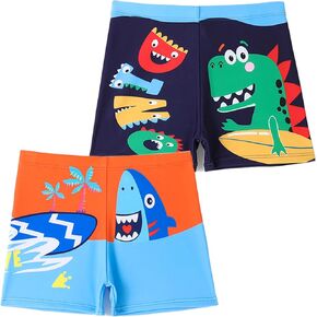 Boys Swim Trunks Kids Quick Dry Swim Shorts Toddler Boys Swimming Boxer Briefs 2 Pack