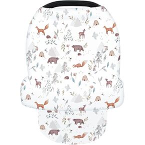 Nursing Cover for Newborn Breastfeeding Multi Use Infant Stroller Canopy Unisex Baby Car Seat Cover High Chair Cover Shopping Cart Cover for Baby Boy and Girl (Animal 1) in Kuwait