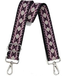 Crossbody Straps for Purses Silver Hardware Purse Strap Wide Shoulder Strap