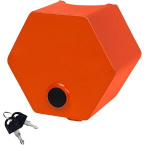 Sturdy Heavy Duty Trailer Coupler Lock, Trailer Hitch Locks fits 2-5/16", 2", 1-7/8" Couplers, Secure Your Trailer with Safety Tow Lock, Comes with 2 Keys and 1 Dust Covers, Orange