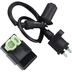 Racing 6 Pins AC CDI Box + Ignition Coil Replacement Parts Fits for GY6 50 125 150cc 139QMB 152QMI 157QMJ Moped Scooter ATV Go Carts.