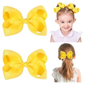 YHXX YLEN 2 PCS Hair Bows for Girls Alligator Clips Bows Hair Accessories (3inch-Light Blue)
