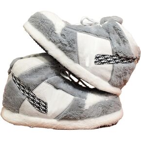 Fluffy Slippers Sneaker Slippers for Women Men Comfy Kicks Winter Warm One Size Suppleness Home Shoes with Anti-skid Rubber Sole