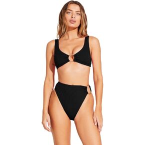 Women's Bikini Skylar Ecorib Swimsuit Top Seprate, Black Ecorib, Large