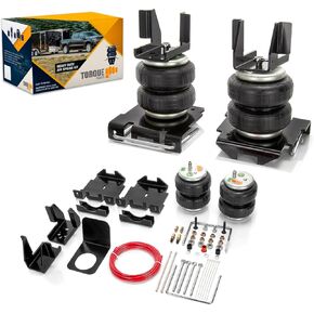 TORQUE Airbag Air Bag Suspension Kit for 2007-2018 Chevrolet Chevy Silverado 1500 and GMC Sierra 1500 2WD 4WD Rear Helper Bag Spring Towing 5000 lbs (Replaces Firestone Ride Rite 2430) (TR2430)