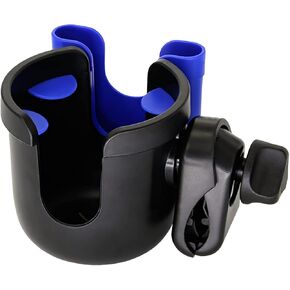 Universal Cup Holder, Stroller Cup Holder with Phone Holder, Stroller Accessories , Bike Water Bottle Holder, Treadmill, Wheelchair(Royal) in Saudi Arabia