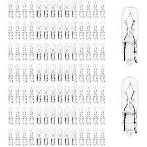 100 Pack E74 Instrument Cluster Bulbs,14V,1.4W,W2x4.6d Base,T-1.5 Shape T5 Replacement Dashboard Panel Gauge Indicator Lamp