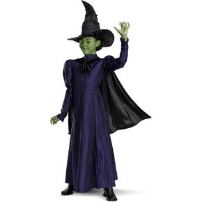 Disguise Girls Wicked Elphaba Costume for Girls, Deluxe Official Wicked Elphaba Costume Cape and Hat