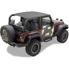 Bestop 5258335 Black Diamond Safari-Style Bikini Top for 2010-2018 Wrangler JK 2DR