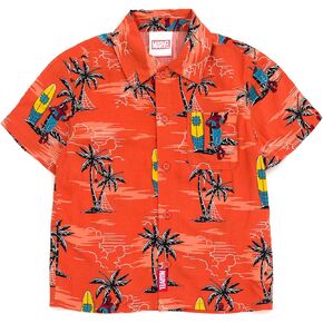 Marvel Spider-Man Hawaiian Matching Family Hawaiian Button Down Shirt Toddler to Adult