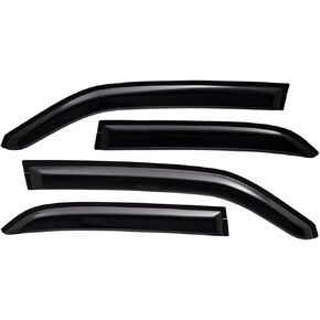 Lightronic WV94505 Outside-Mount Side Window Visors Deflectors Vent Rain Guards, Dark Smoke, 4-Pieces Set, Fits 2005-2010 Chrysler 300, 2005-2008 Dodge Magnum