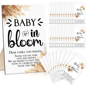 Maitys Baby Shower Party Seed Packets Favors for Guests Baby in Bloom Sign 100 Pcs Baby Shower Seed Packet Self Adhesive Seed Envelopes Storage Baby in Bloom Baby Shower Decor, No Seeds(Boho Style)