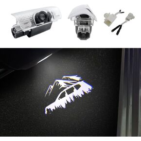 2 PCS Car Door Logo Lights Compatible for Land Cruiser LC200 LC300 2012-present Accessories Courtesy Projector Laser Puddle Light Ghost Shadow Lights (land mountain, LC200 LC300 2012-present)
