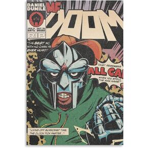 ENYPOLIS MF Doom Retro Posters & Prints on Canvas Wall Art Poster for Room Decor Unframe 12x18inch(30x45cm)