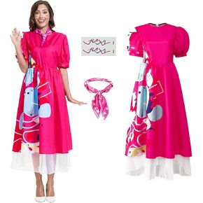Weird Doll Costume Dress,Halloween Costume Adult Women Movie Cosplay Outfit Dress Up