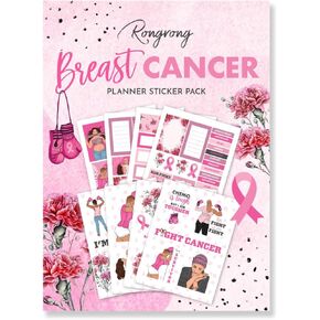 Rongrong Breast Cancer Planner Sticker Pack for Planners, Calendars, Journals and Projects – Premium Quality Hand Drawn - Raise Awareness for Breast Cancer - Scrapbook Accessories