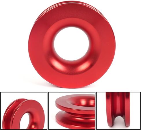 Winch Snatch 66000 LB Recovery Ring with 2 PCS Soft Shackle 1/2" X 22 Inch Winch Rope, for ATV UTV SUV Truck Off-Road Vehicle Recovery Accessories, Red in Kuwait