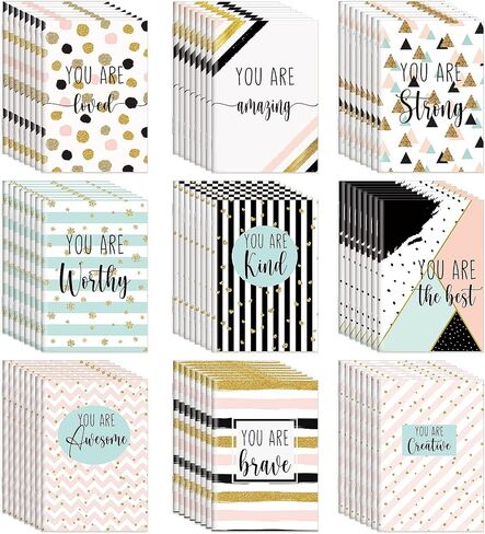 Sherr 72 Pcs Inspirational Notepads You Are Loved Party Favors Mini Motivational Journal Notebook Glitter Lines and Dots Inspiring Small Pocket Notepads Bulk for Students School Supplies Term Gift in Saudi Arabia
