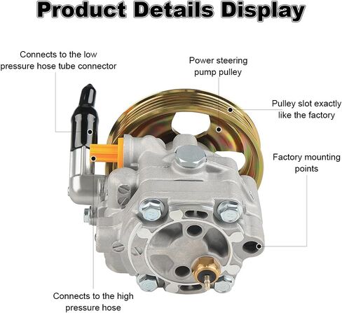 مضخة توجيه كهربائية مع بكرة متوافقة مع محرك Subaru Impreza WRX 2.0L 2.5L H4 2004 2005 2006 2007، بديل لـ 34430FE042، 96-5396 in Saudi Arabia