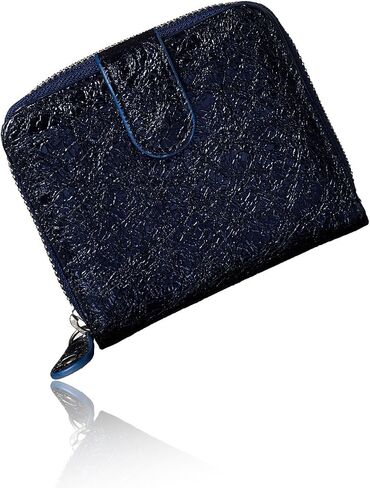 VOICE Align mini type Bi-Fold Wallet wallet Leather made by NEW LIFE in Italy Cowhide ART.Chic Women's Elegant, easy-to-use and beautiful In gift box (Silver) in Saudi Arabia