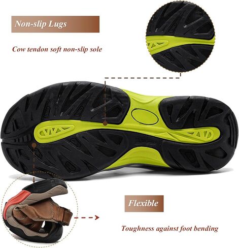 Men's Sport Sandals Breathable Outdoor Hiking Sandals Adjustable Fisherman Shoes Closed Toe Summer Walking Casual Sandals in Saudi Arabia
