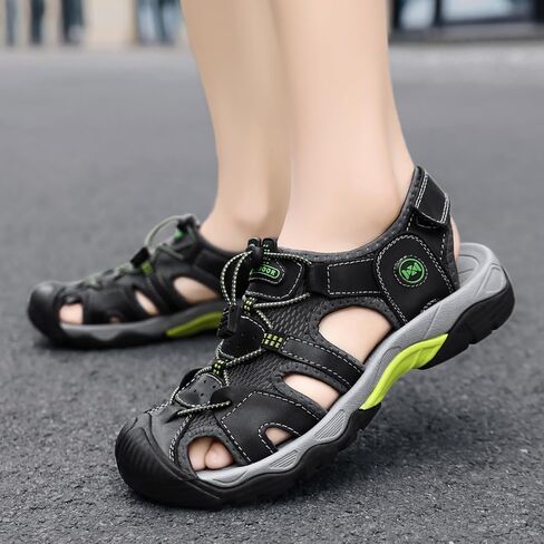 Men's Sport Sandals Breathable Outdoor Hiking Sandals Adjustable Fisherman Shoes Closed Toe Summer Walking Casual Sandals in Saudi Arabia