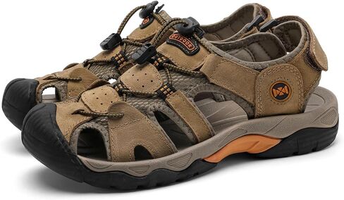 Men's Sport Sandals Breathable Outdoor Hiking Sandals Adjustable Fisherman Shoes Closed Toe Summer Walking Casual Sandals in Saudi Arabia
