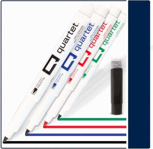 Quartet Dry Erase Markers, Fine Tip White Board Dry Erase Markers, Office Essentials, Black, 36 Pack (Q120Z03-R) in Saudi Arabia